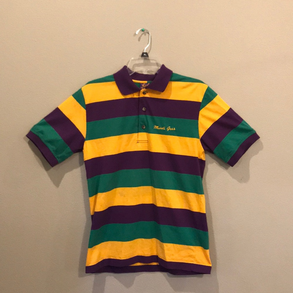 Mardi Gras striped shirt